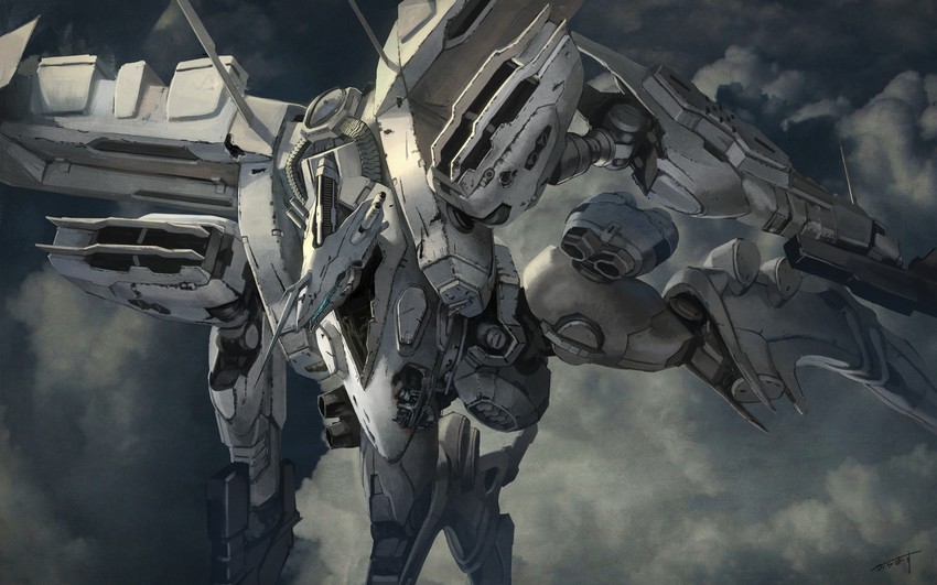 white glint (armored core and 1 more) drawn by karamas