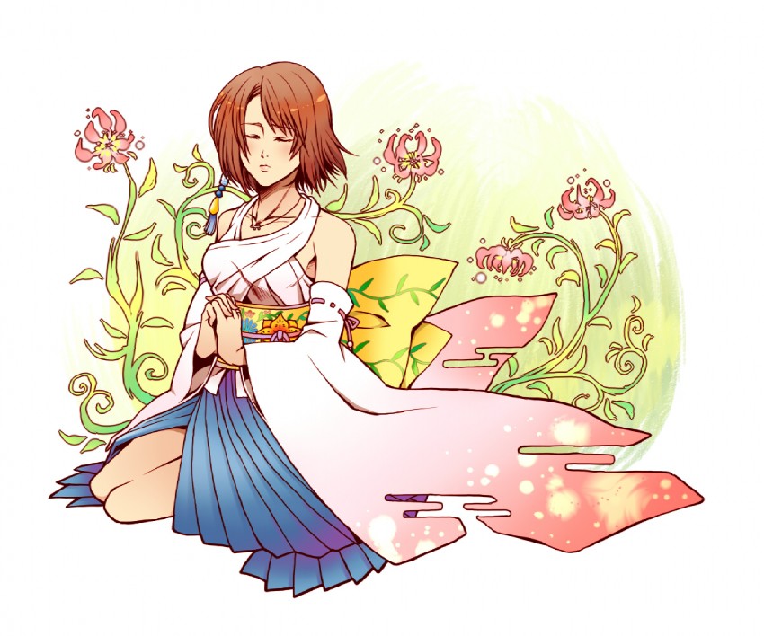 yuna (final fantasy and 1 more) drawn by banana_gyuunyuu