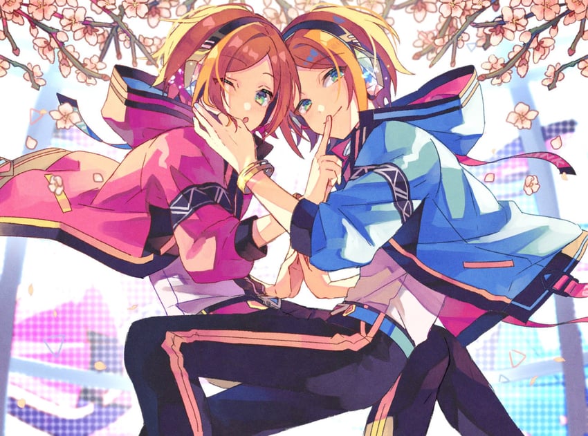 aoi hinata and aoi yuta (ensemble stars!) drawn by nagatsukiariake