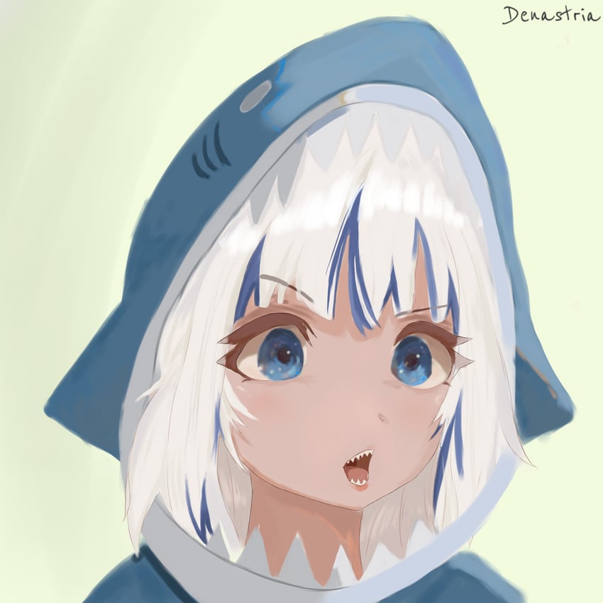 gawr gura (hololive and 1 more) drawn by denastria