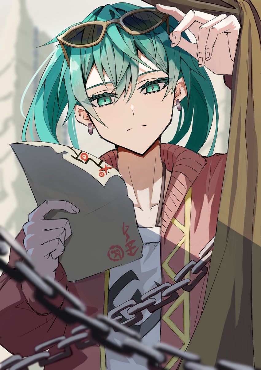 hatsune miku (vocaloid and 1 more) drawn by asakara