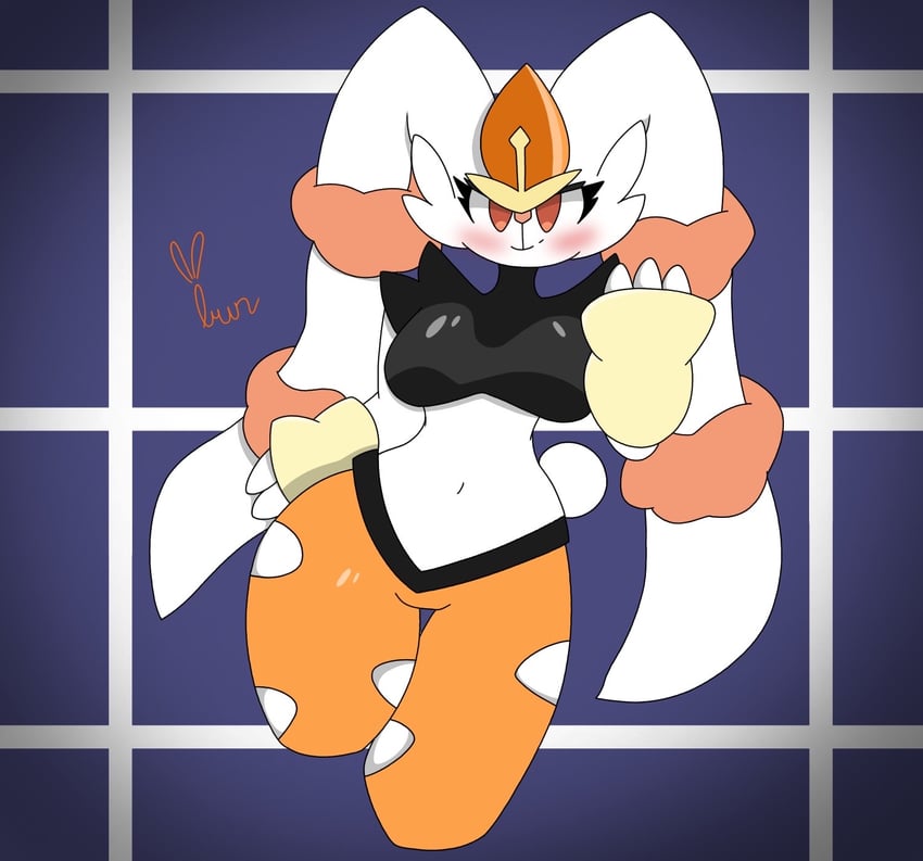 lopunny and cinderace (pokemon) drawn by officalbun