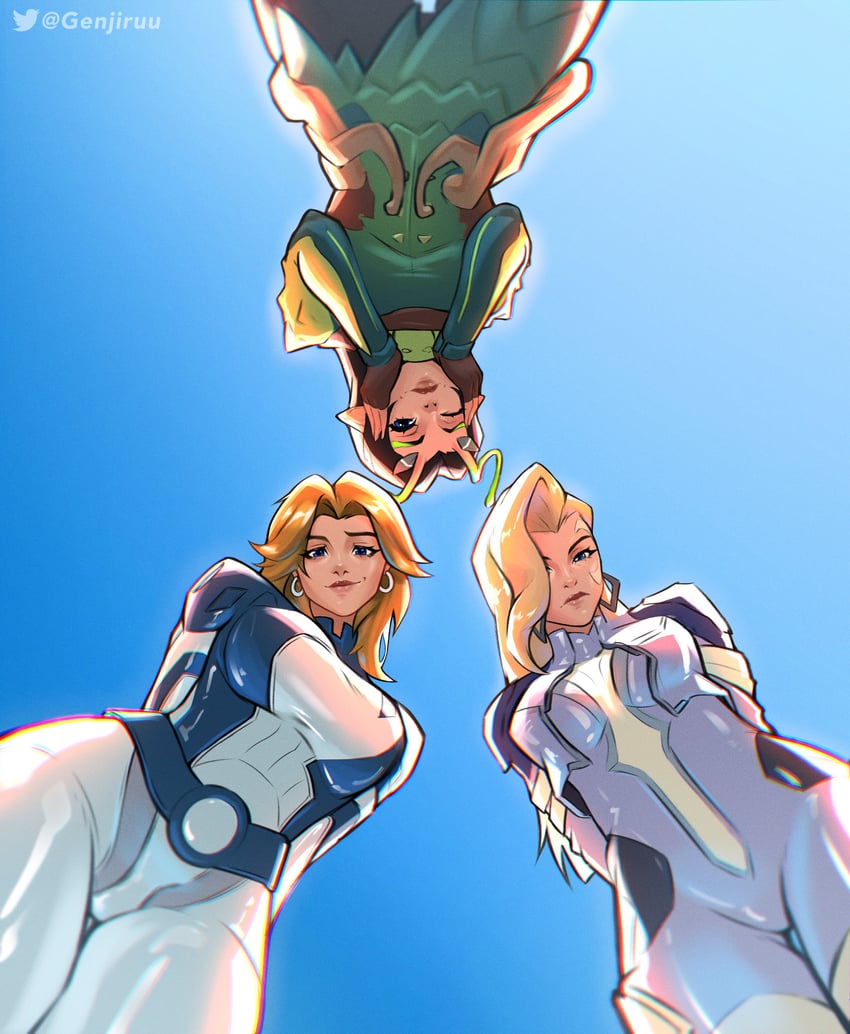 sue storm, dagger, and mantis (marvel and 3 more) drawn by genjiruu