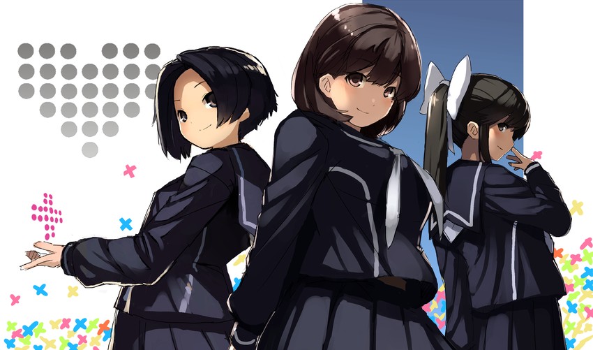 anegasaki nene, kobayakawa rinko, and takane manaka (love plus) drawn by sputnik_(artist)