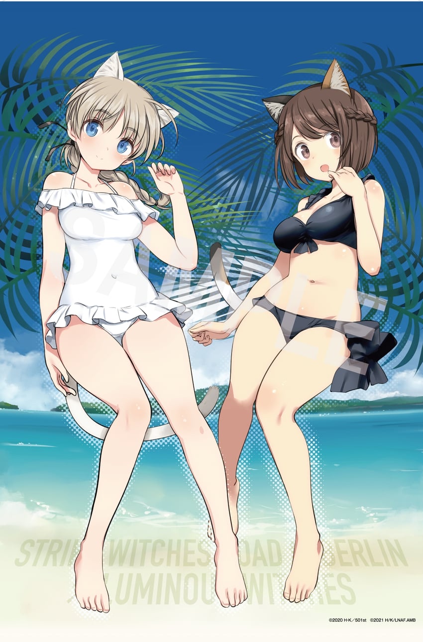 lynette bishop and shibuya inori (world witches series and 2 more) drawn by shimada_fumikane