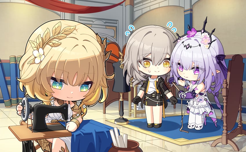 trailblazer, stelle, castorice, and aglaea (honkai and 1 more) drawn by cavcaz