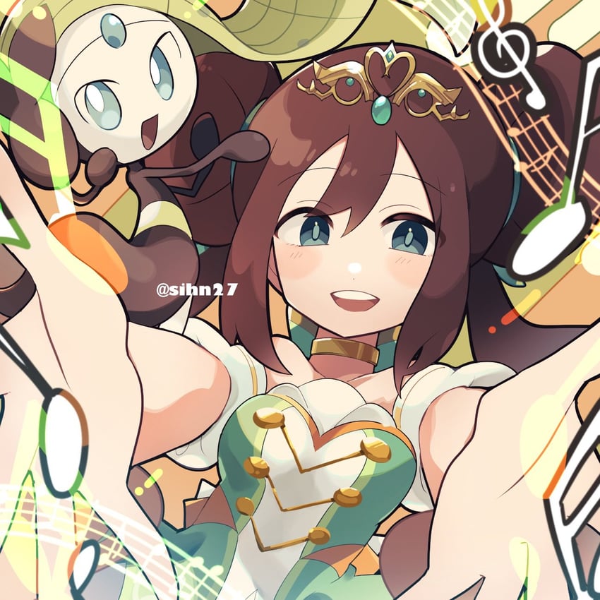 meloetta and rosa (pokemon and 1 more) drawn by clear_2758