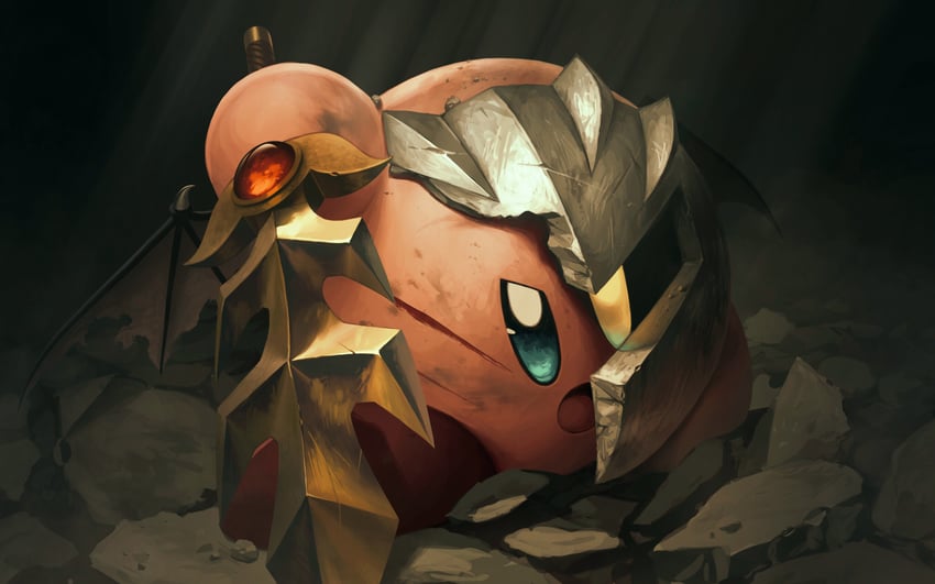kirby, meta knight, sword kirby, and meta knight sword kirby (kirby and 1 more) drawn by 5health