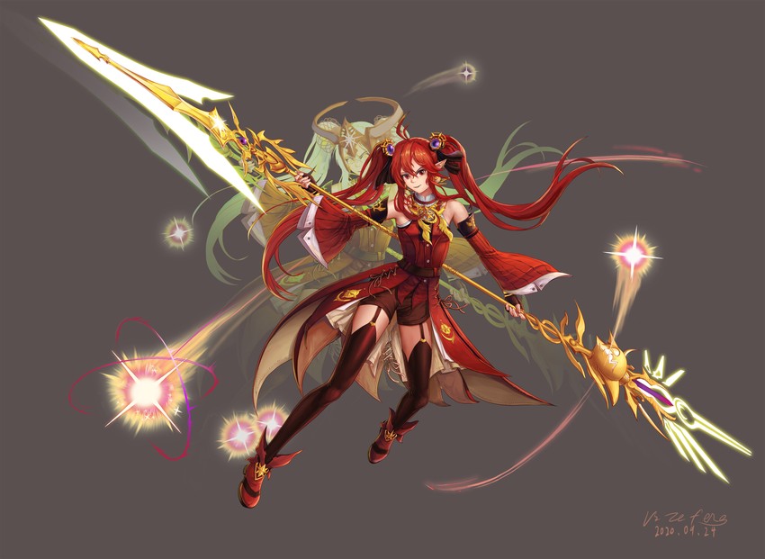 female mage, battle mage, and ashtarte (dungeon and fighter) drawn by liulanghuajia