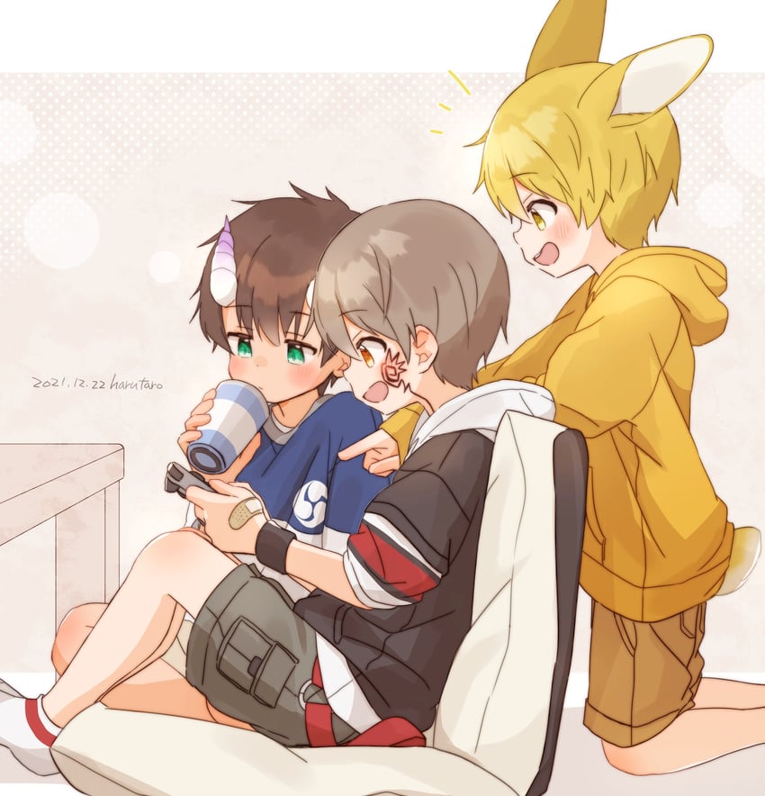 rotto, noru, and dai (original) drawn by far_tarooo