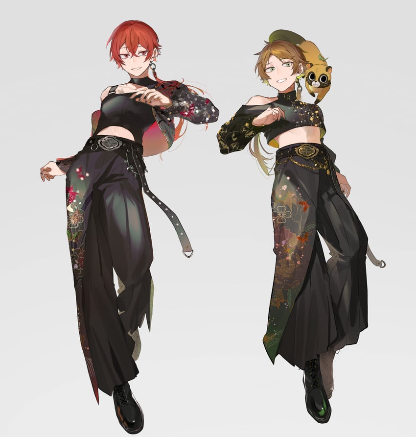 aho no sakata, uratanuki, and yamadanuki (urashimasakatasen) drawn by hassan_(sink916)
