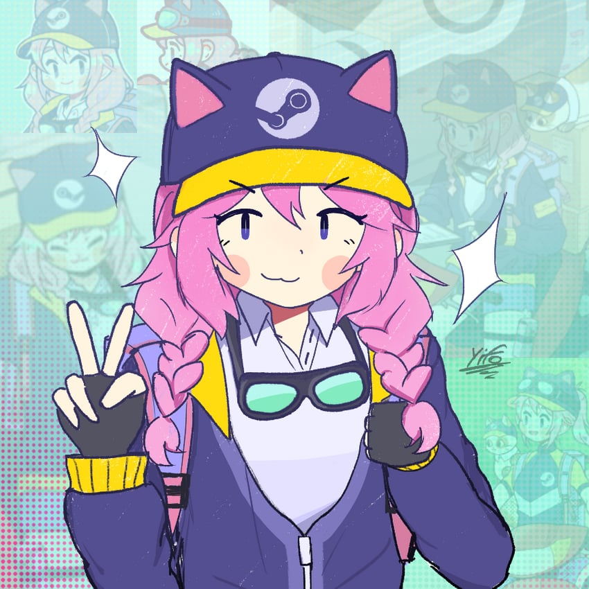 steam delivery girl (steam) drawn by yifei_(yifou420)
