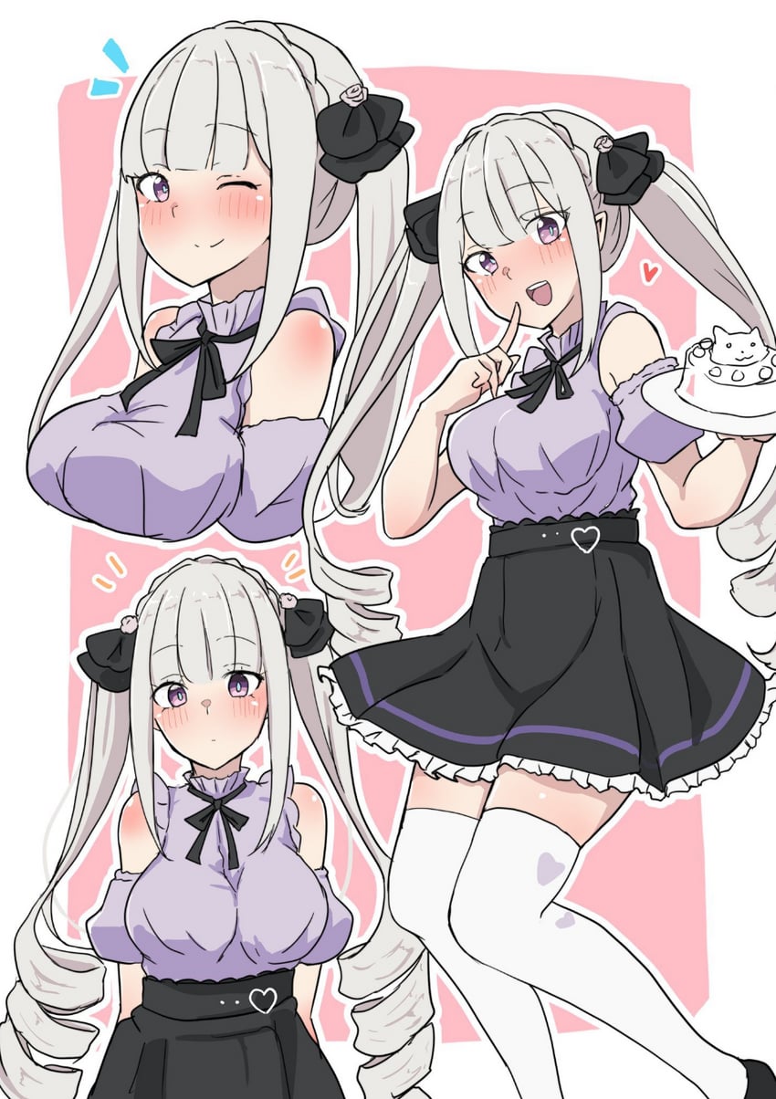 emilia (re:zero kara hajimeru isekai seikatsu) drawn by spvrud3z2