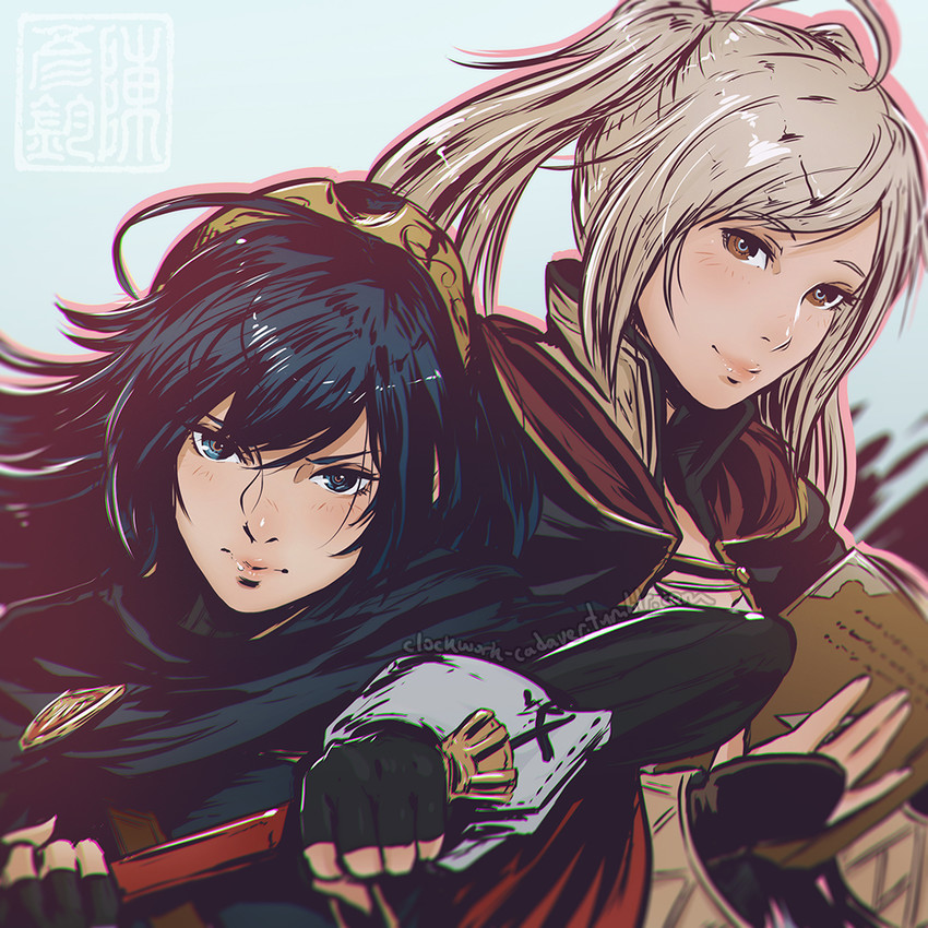 lucina and female robin (fire emblem and 1 more) drawn by koyorin