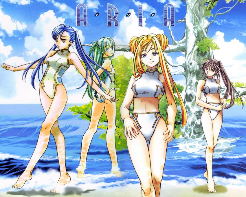 alice carroll, aika granzchesta, alicia florence, and akira ferrari (aria) drawn by amano_kozue