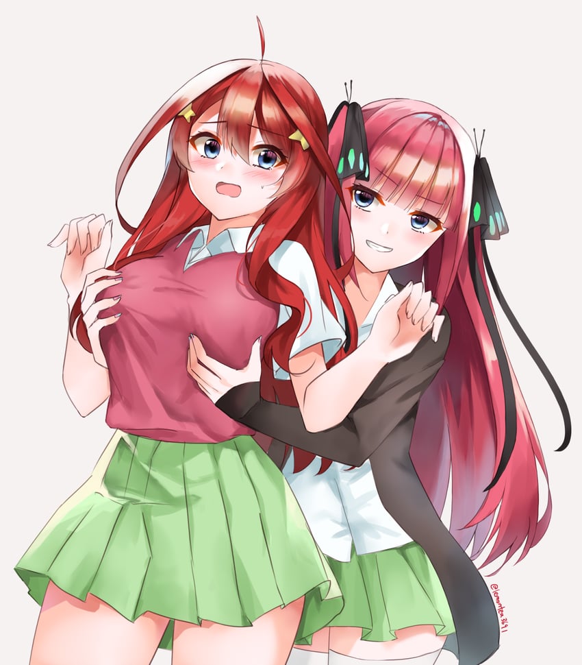 nakano nino and nakano itsuki (go-toubun no hanayome) drawn by lemon_t