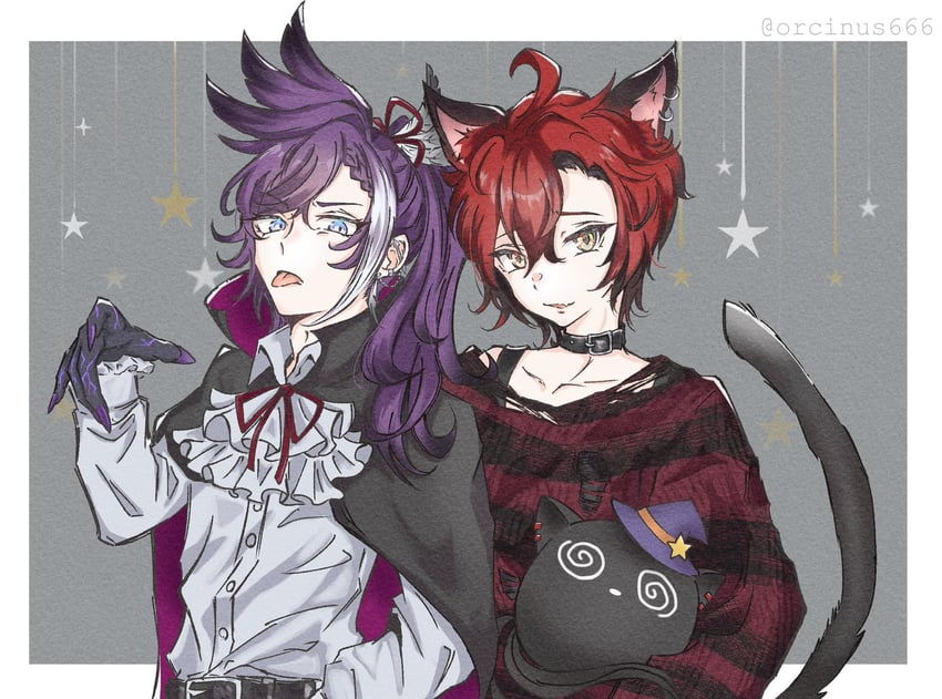 machina x flayon, banzoin hakka, and machiroon (holostars and 1 more) drawn by orcinus666