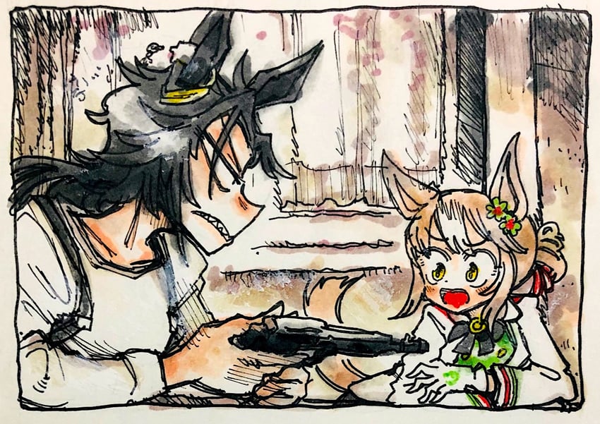 fine motion, air shakur, and leon (umamusume and 1 more) drawn by morisshii_(morishiey)