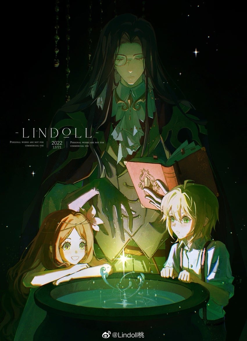 alkaid mcgrath, clarence clayden, and ehlonna (lovebrush chronicles) drawn by lindoll