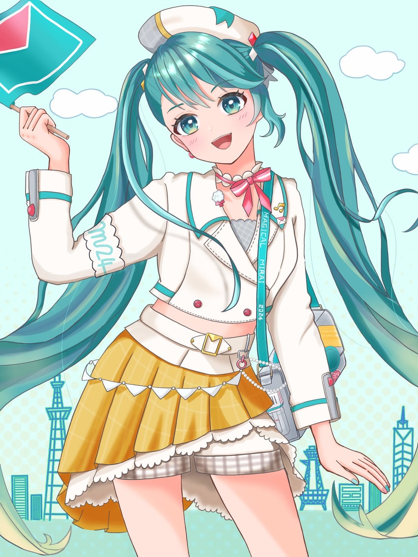 hatsune miku and magical mirai miku (vocaloid and 1 more) drawn by maarin_(59567861)
