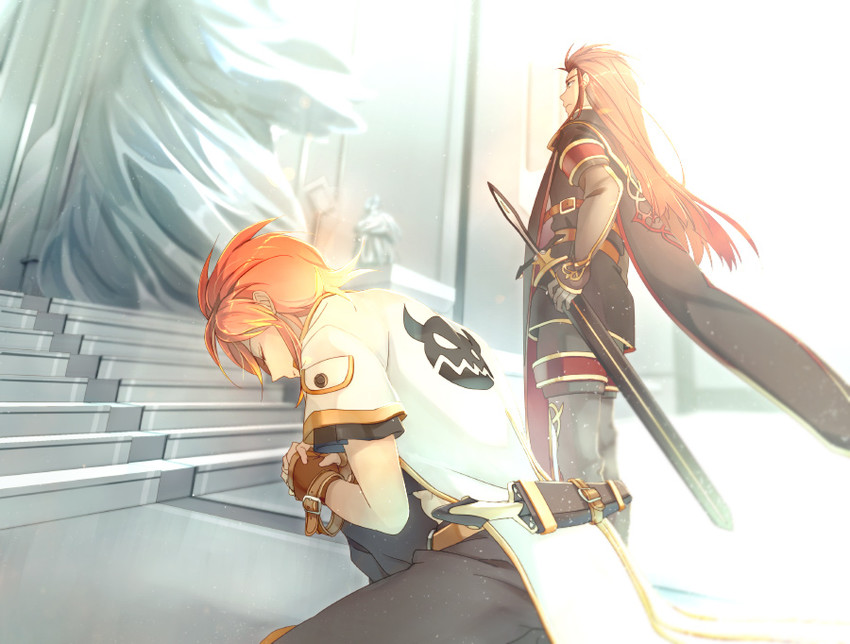 luke fon fabre and asch (tales of and 1 more) drawn by echo_(circa)