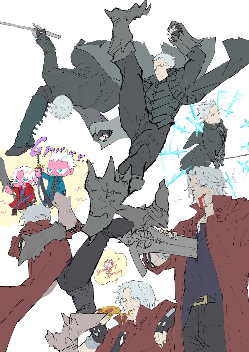 dante and vergil (devil may cry and 1 more) drawn by moyashi_san4