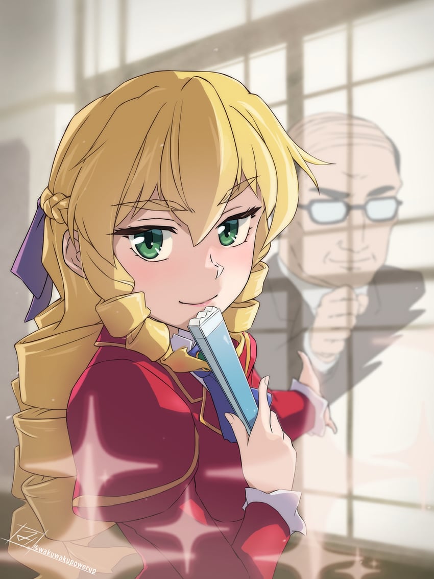 grace auvergne and tondabayashi kenzaburou (akuyaku reijou tensei ojisan) drawn by wakuwakupowerup