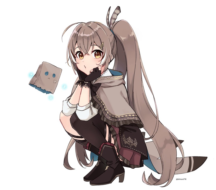 nanashi mumei and friend (hololive and 1 more) drawn by yumi_(koumotoyumi)