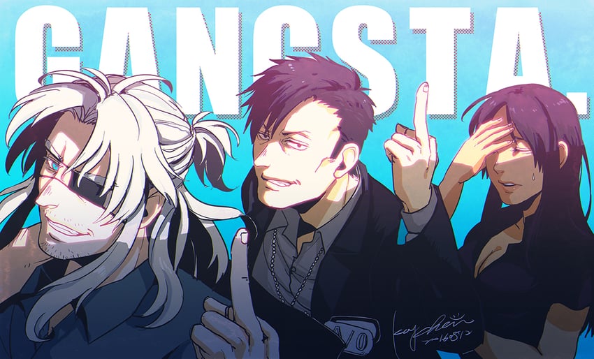 nicolas brown, worick arcangelo, and alex benedetto (gangsta) drawn by kaychen