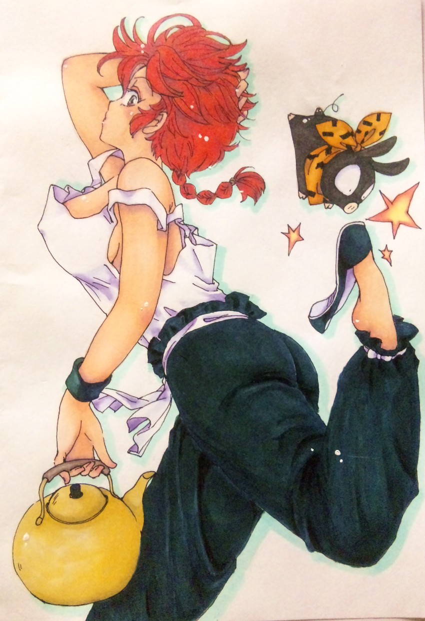 ranma-chan and p-chan (ranma 1/2) drawn by saru_(3623rock)