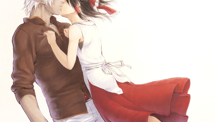hakurei reimu and buront (touhou and 3 more) drawn by tatsuya_(atelier_road)