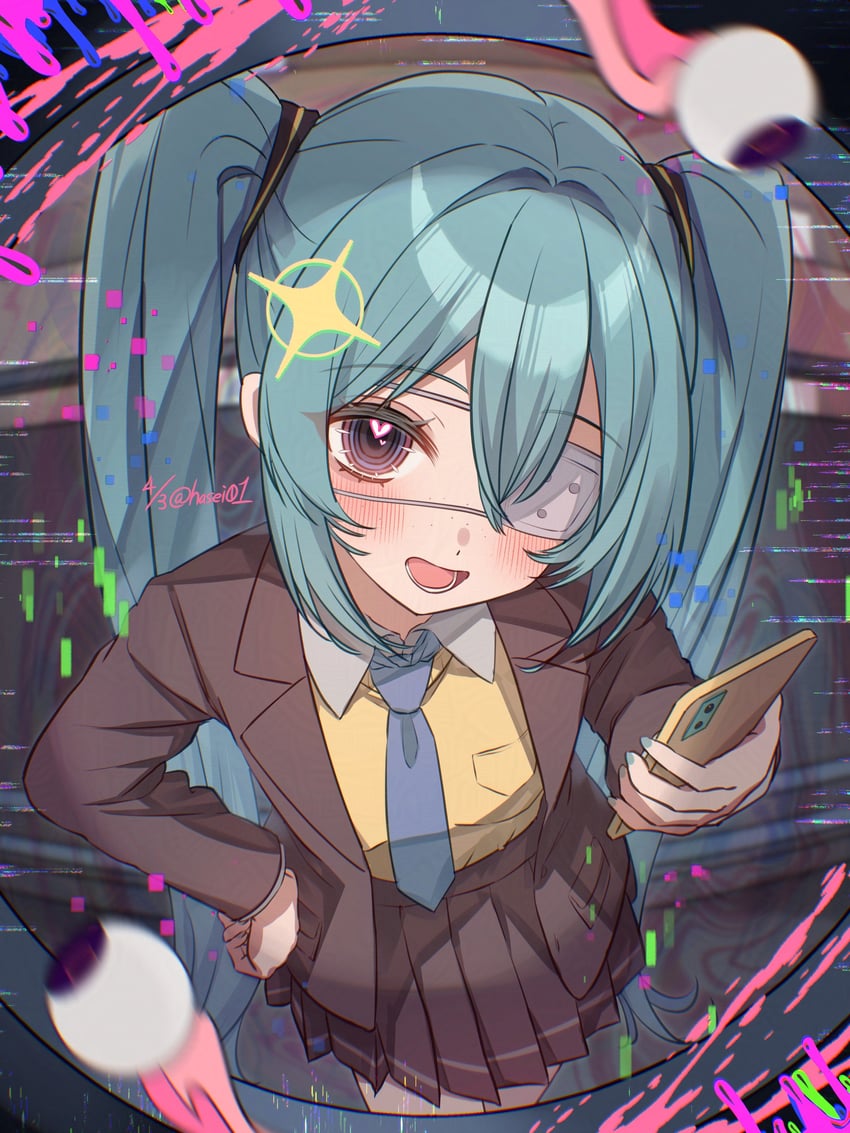 hatsune miku (vocaloid and 1 more) drawn by hasei_(hasei01)