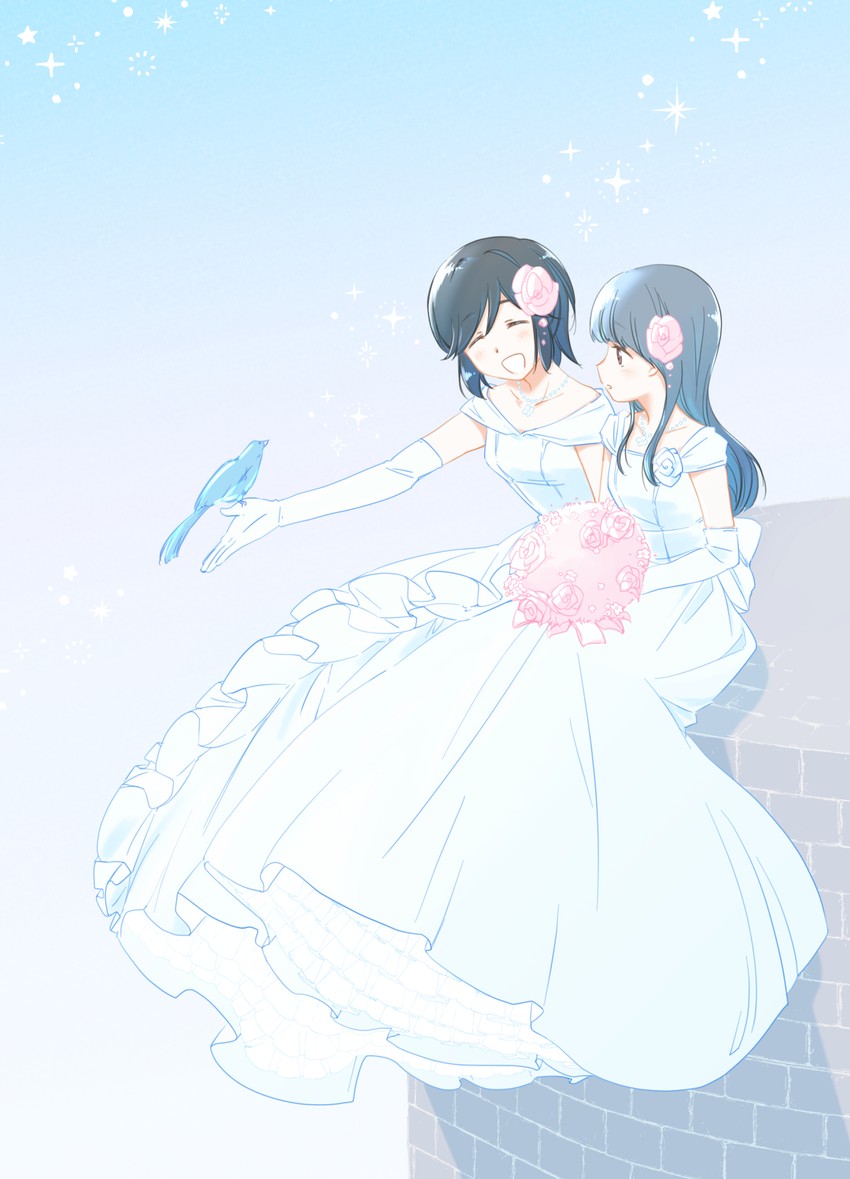 yoroizuka mizore and kasaki nozomi (hibike! euphonium and 1 more) drawn by 1kudamo1