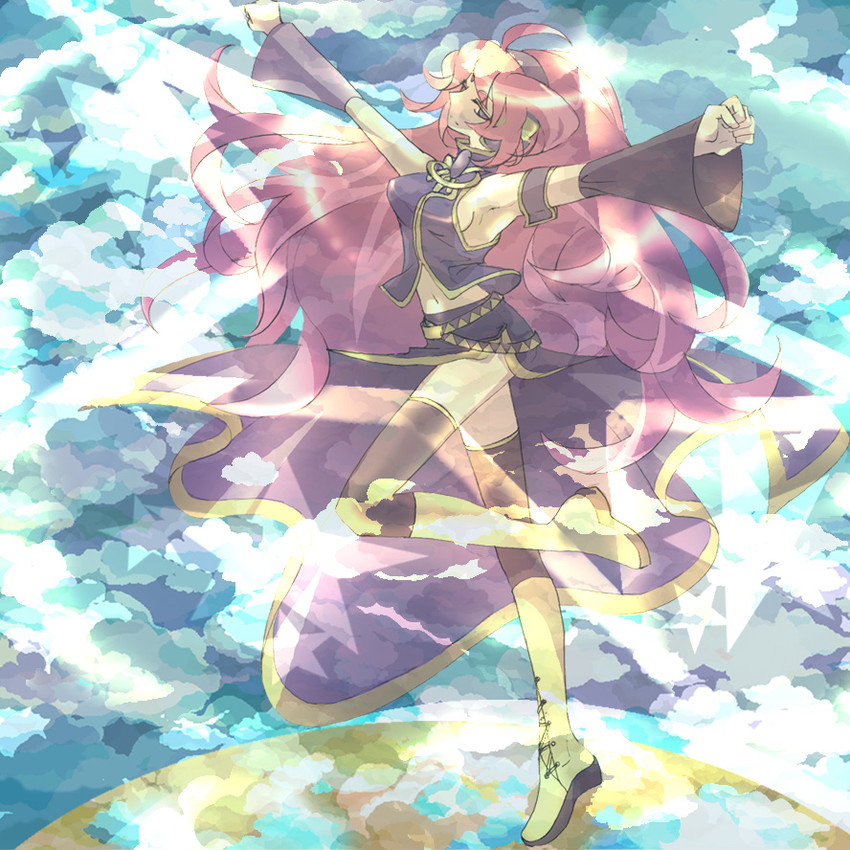 megurine luka (vocaloid and 1 more) drawn by rzk