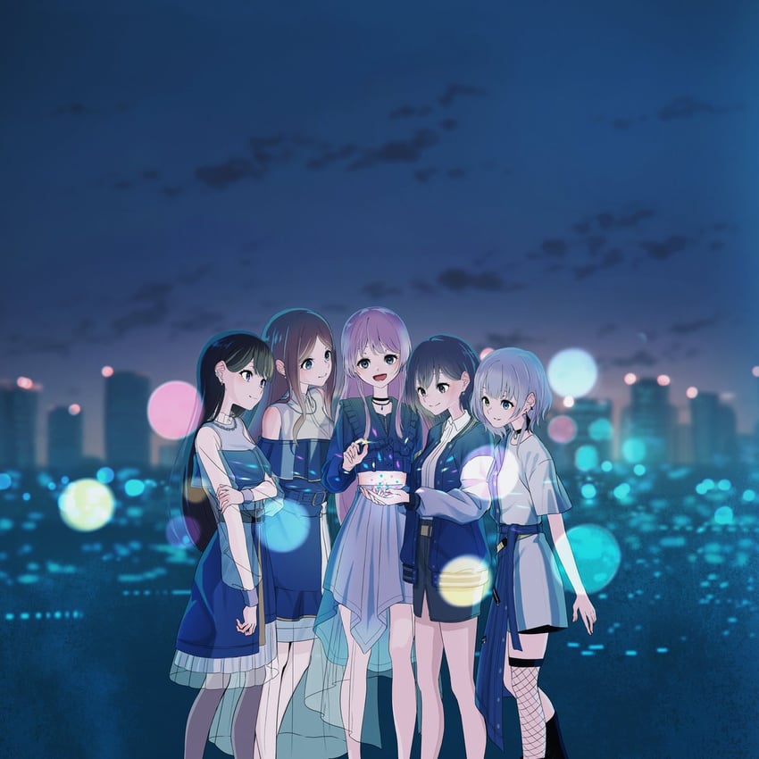 chihaya anon, nagasaki soyo, shiina taki, takamatsu tomori, and kaname raana (bang dream! and 1 more) drawn by shuzuku