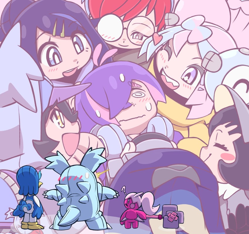 iono, liko, penny, magnemite, dot, and 6 more (pokemon and 2 more) drawn by icydirtball