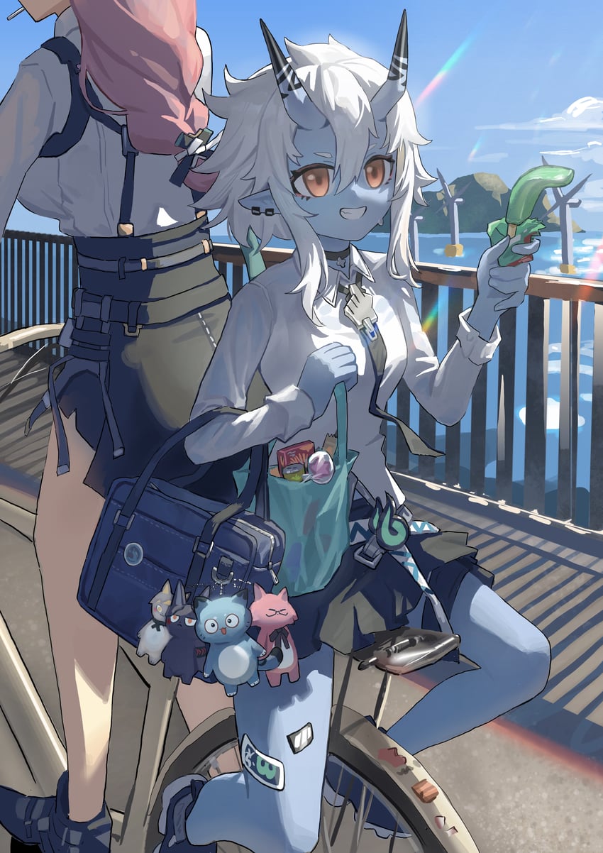 tsukishiro yanagi and soukaku (zenless zone zero) drawn by chen_qixing
