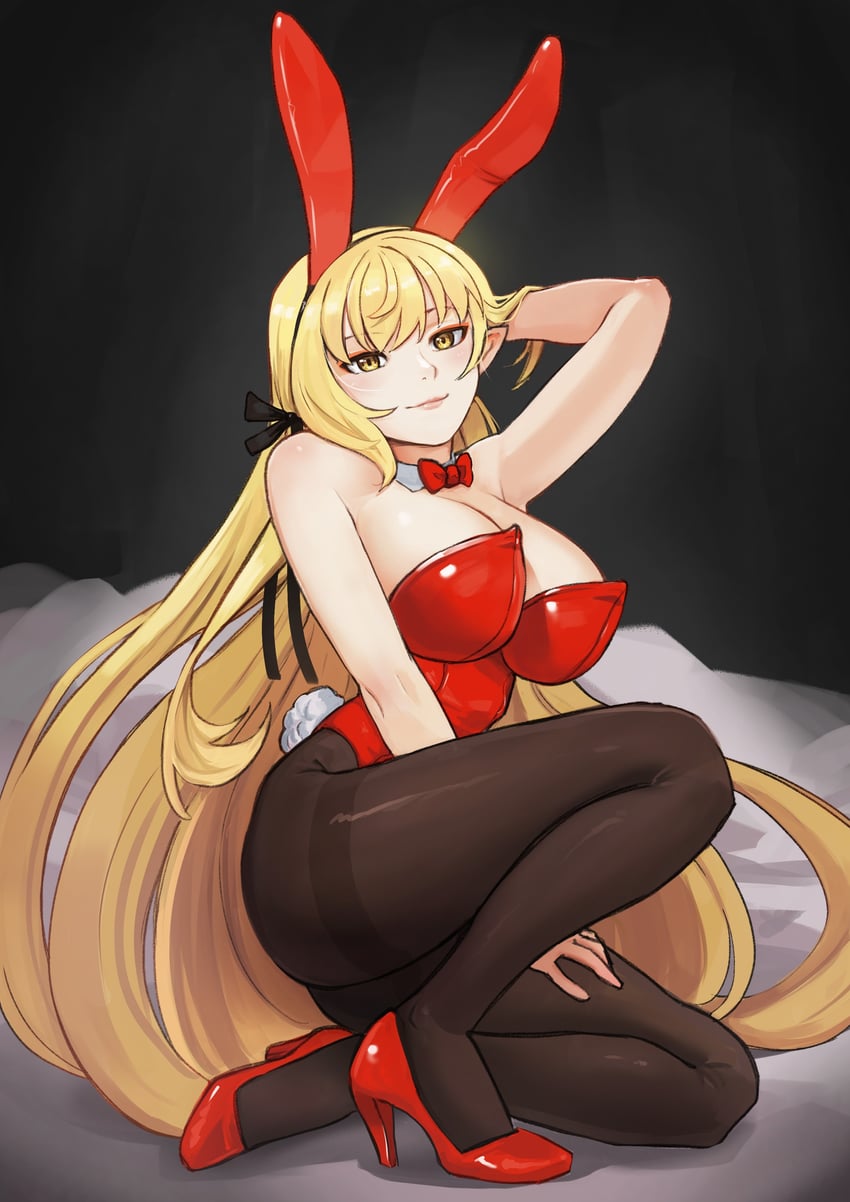 oshino shinobu and kiss-shot acerola-orion heart-under-blade (monogatari and 1 more) drawn by ricman_rt