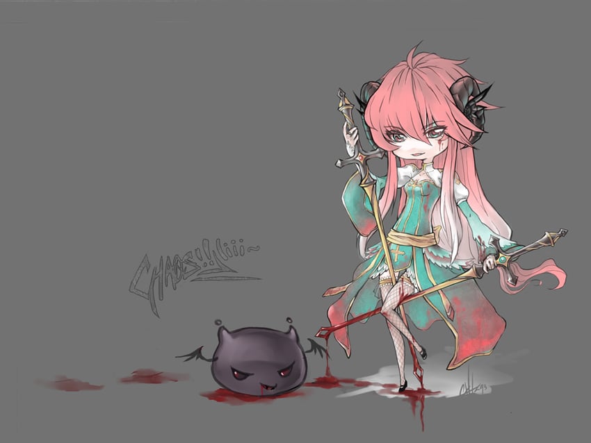 arch bishop and deviling (ragnarok online) drawn by quazera