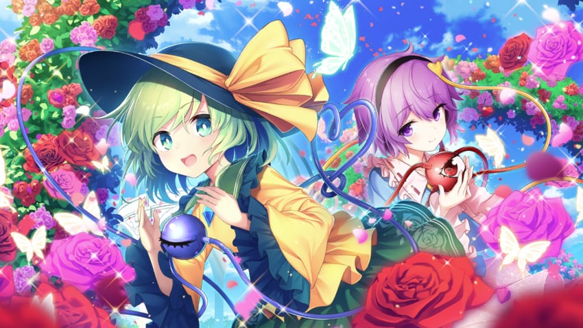 komeiji koishi and komeiji satori (touhou and 1 more) drawn by nogisaka_kushio