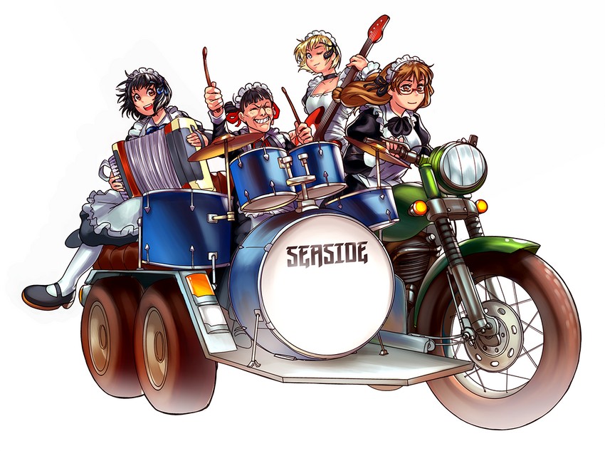 kon futaba, arashiyama hotori, tatsuno toshiko, and haribara harue (soredemo machi wa mawatteiru) drawn by voodoothur
