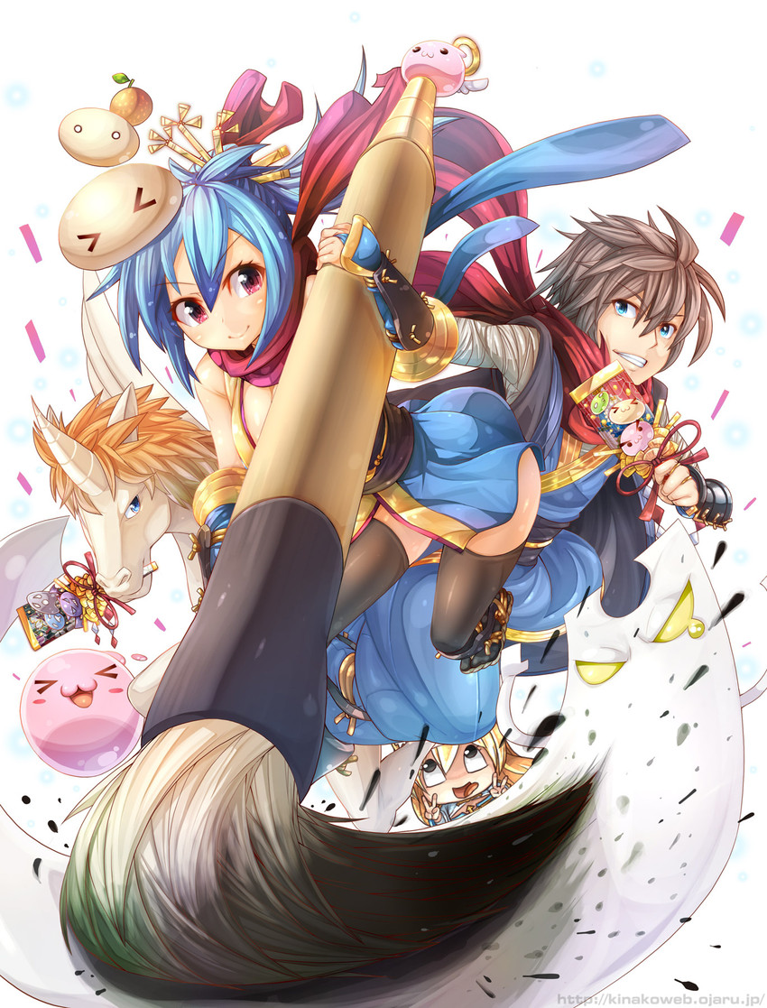 arch bishop, poring, ninja, and cornus (ragnarok online) drawn by ooyama_kina
