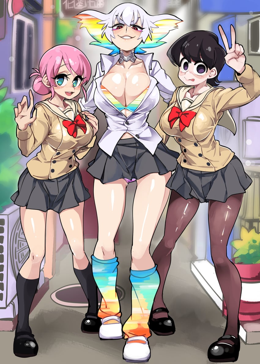 kiryuuin ragyou, komi shuuko, and gotoh michiyo (bocchi the rock! and 2 more) drawn by bongfill