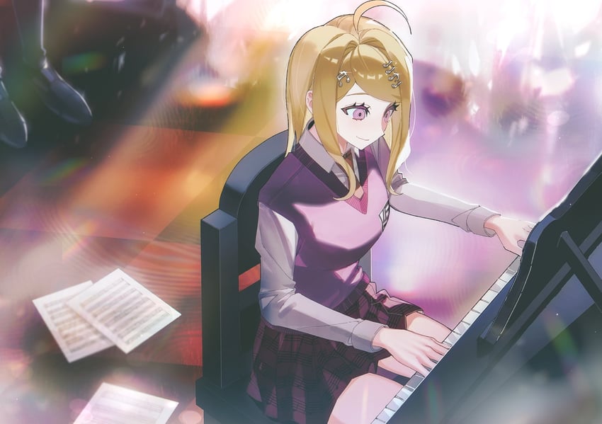 saihara shuichi and akamatsu kaede (danganronpa and 1 more) drawn by lie_0r_die