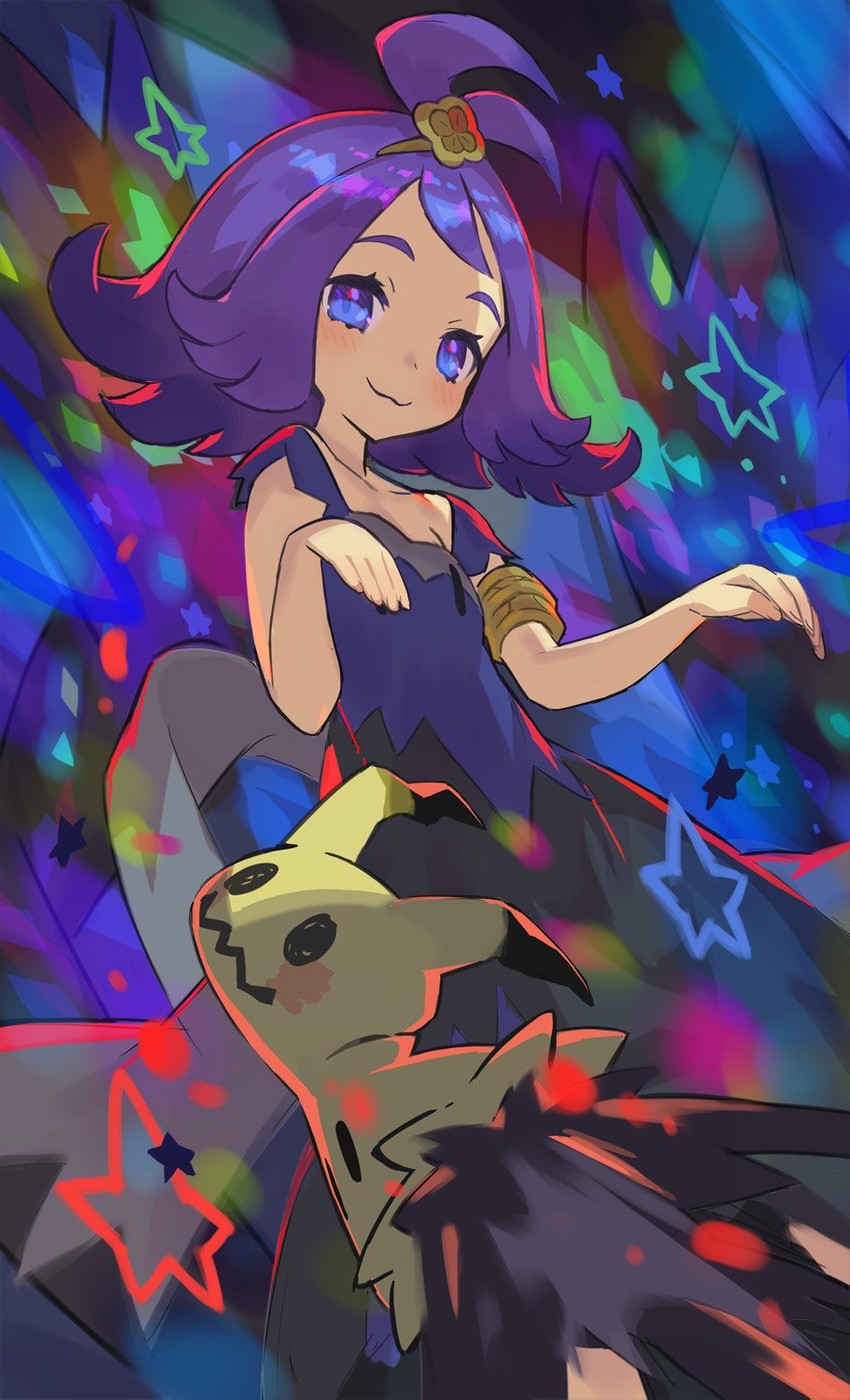 mimikyu and acerola (pokemon and 1 more) drawn by saitou_naoki