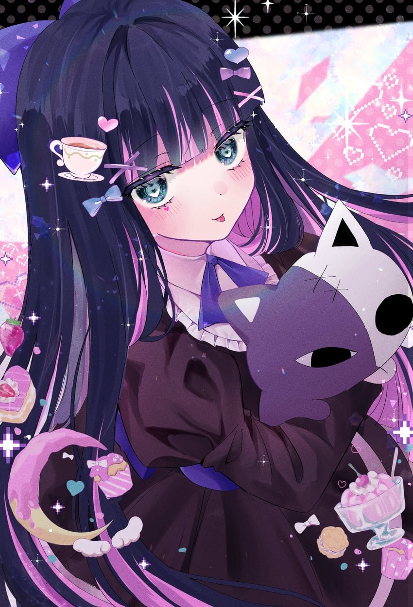 stocking and honekoneko (panty & stocking with garterbelt) drawn by chibana_sora