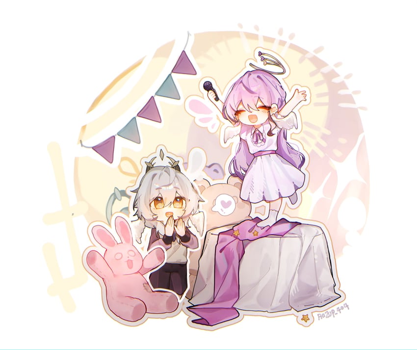 robin and sunday (honkai and 1 more) drawn by anzup_404
