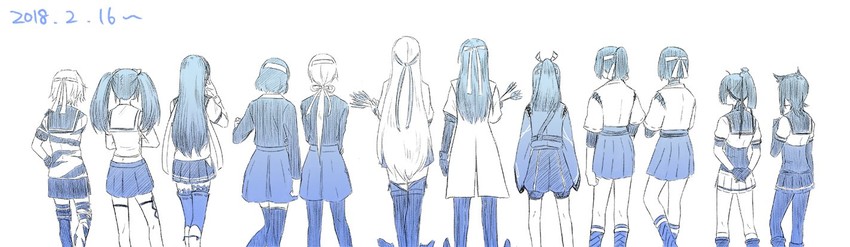 zuikaku, shoukaku, ooyodo, zuihou, hyuuga, and 15 more (kantai collection) drawn by sebas_murasaki