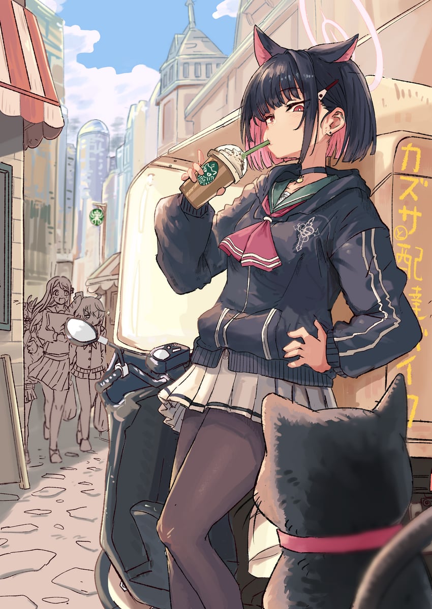 kazusa, natsu, yoshimi, and airi (blue archive) drawn by ishijimajirou