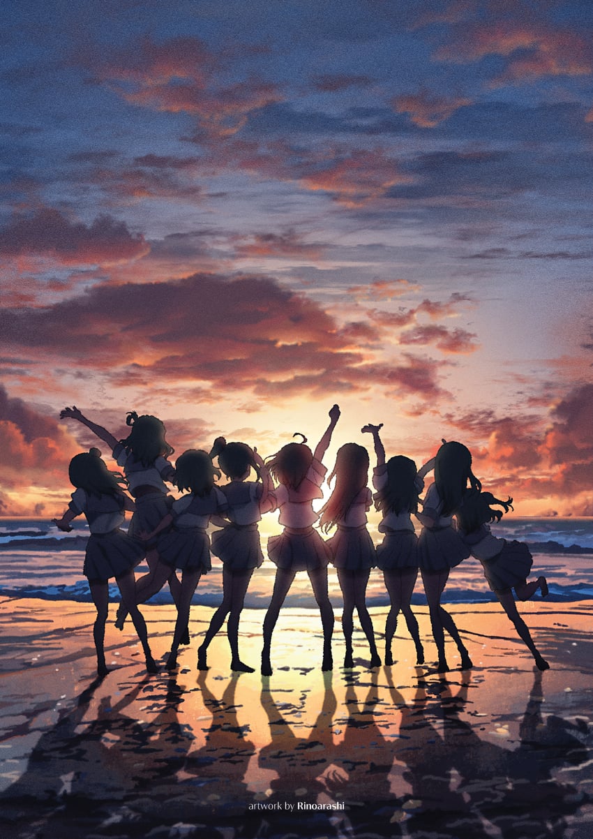 watanabe you, tsushima yoshiko, sakurauchi riko, takami chika, matsuura kanan, and 4 more (love live! and 1 more) drawn by rinoarashi